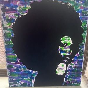 Black Beauty Silhouette painting.